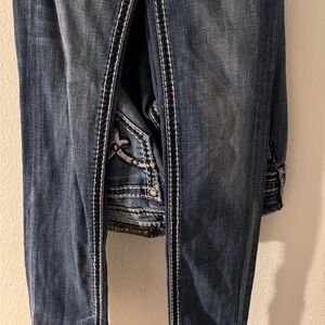Rock Revival Dark Blue Ankle & Cropped Jeans